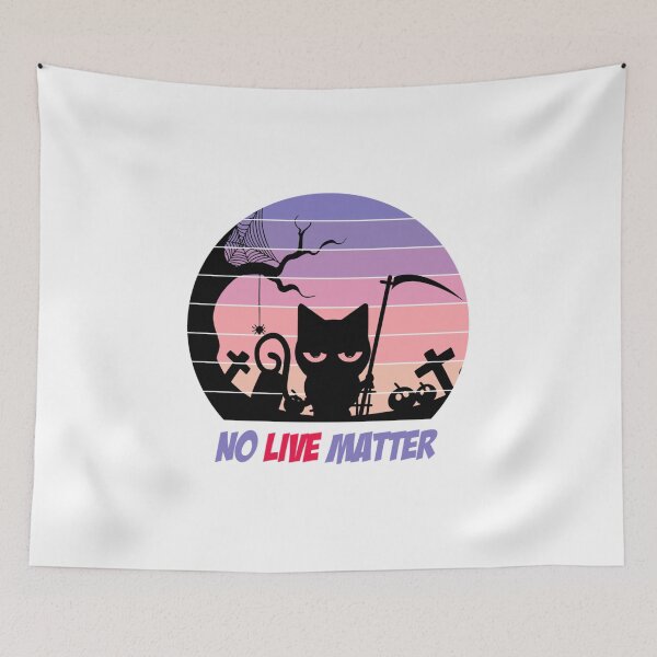Item preview, Horror Reaper Cat No Lives Matter Creepy Essential T-Shirt designed and sold by JewellKuhn.