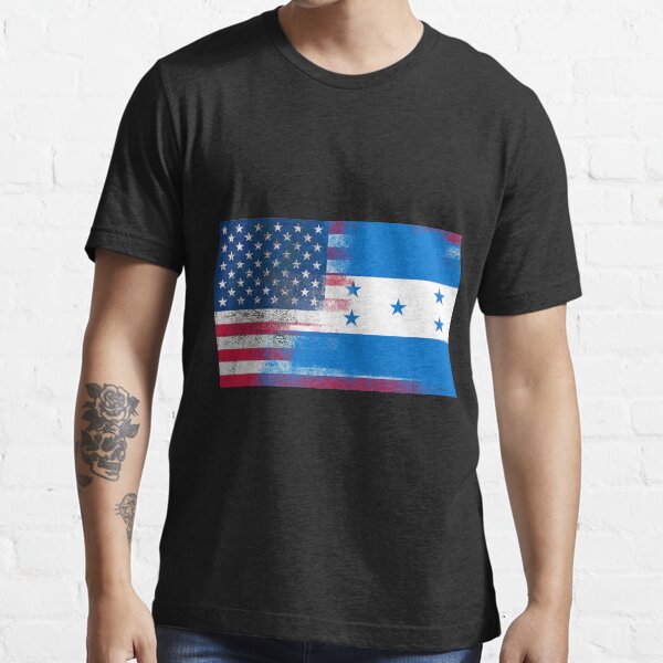 Bandera de Honduras medio americano Half Honduras Half America Camiseta esencial