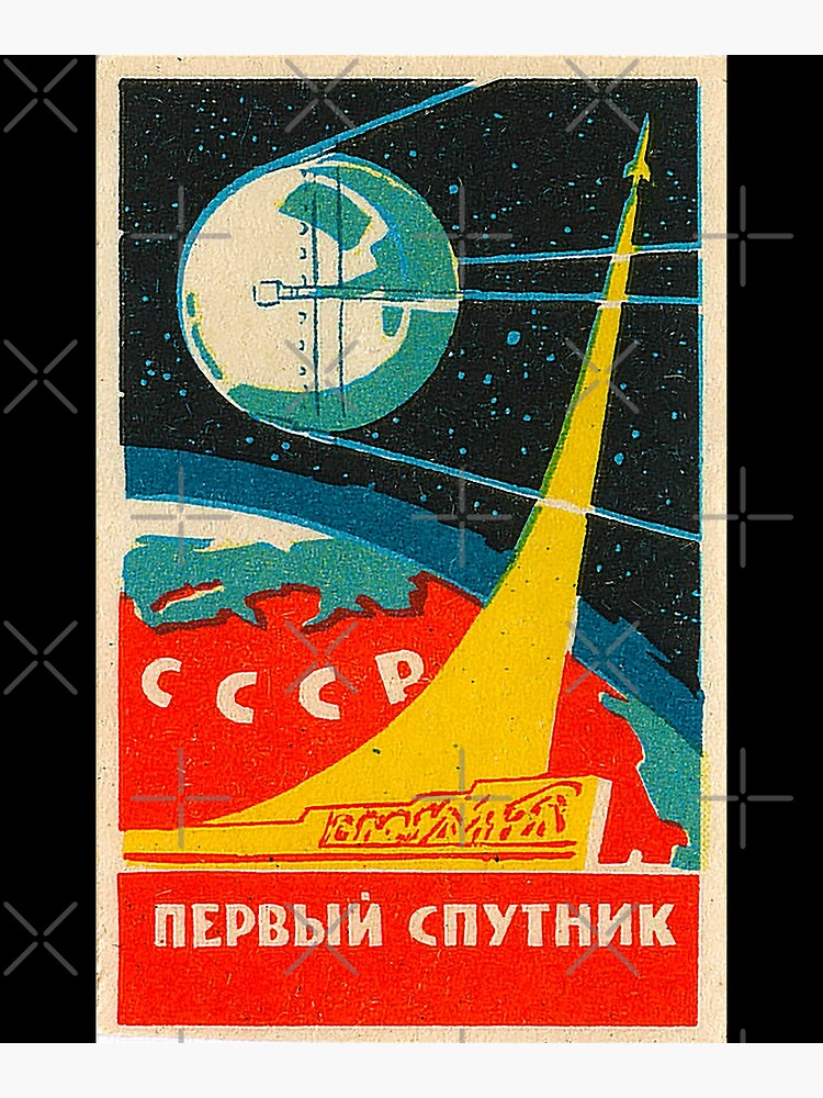 Disover CCCP Space Program Soviet Russia Propaganda Poster USSR Premium Matte Vertical Poster