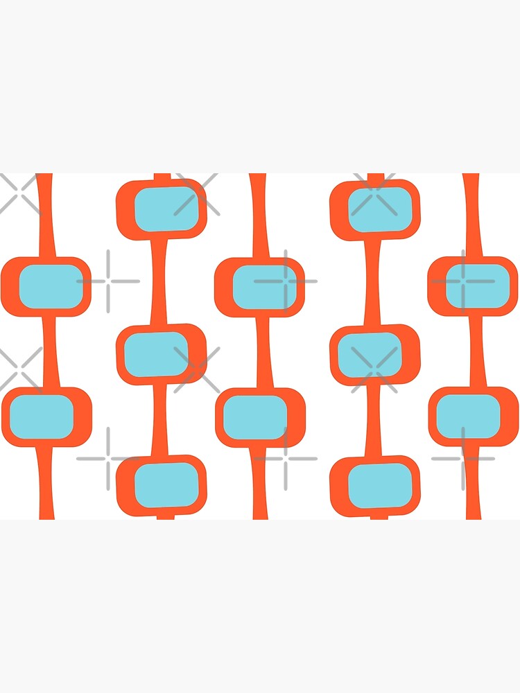 Thumbnail 6 of 6, Bath Mat, Mid Century Modern Orange Pattern designed and sold by CarlaBaremb.