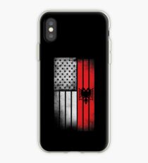 Albanian American Flag iPhone Case