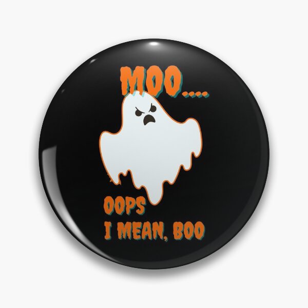 Item preview, Moo Oops I Mean Boo  Halloween Gift Artwork designed and sold by ExploreTheStore.