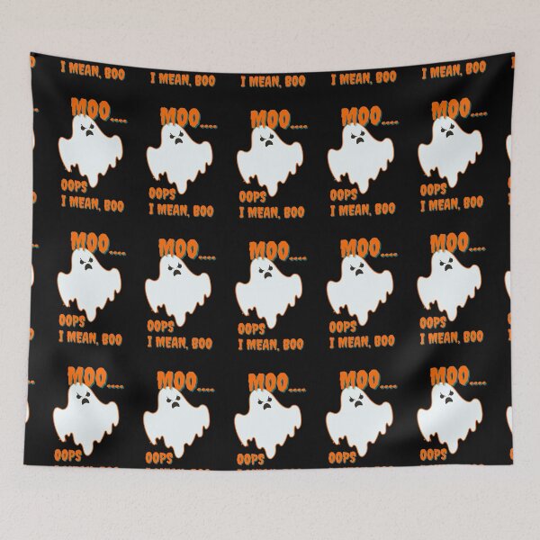 Item preview, Moo Oops I Mean Boo  Halloween Gift Artwork designed and sold by ExploreTheStore.