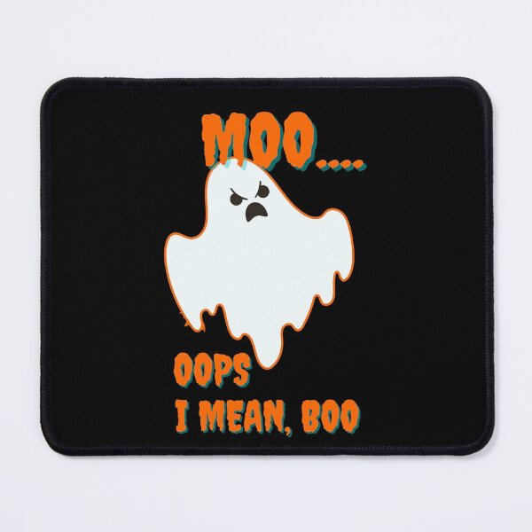 Item preview, Moo Oops I Mean Boo Halloween Gift Artwork designed and sold by ExploreTheStore.