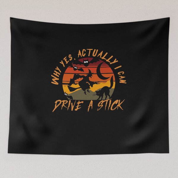 Item preview, Why yes actually I can drive a stick witch and cat designed and sold by DiensDesign.