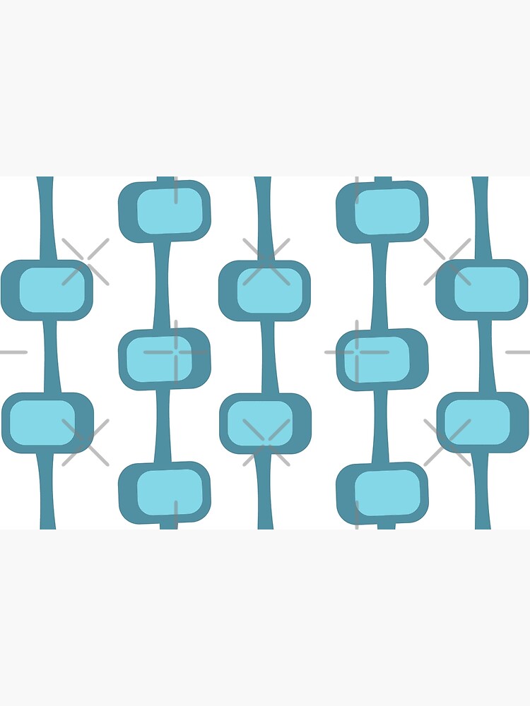 Thumbnail 6 of 6, Bath Mat, Mid Century Modern Teal Pattern designed and sold by CarlaBaremb.