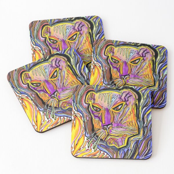Item preview, Psychedelic lion designed and sold by Benjamin Sabatier.
