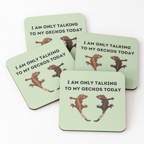 Item preview, "I am only talking to my geckos today" designed and sold by VanHollowStudio.