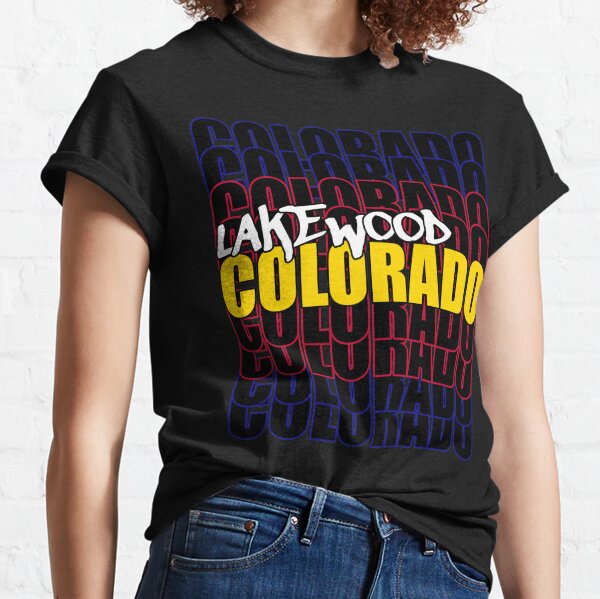 Lakewood Colorado State Flag Typography Classic T-Shirt