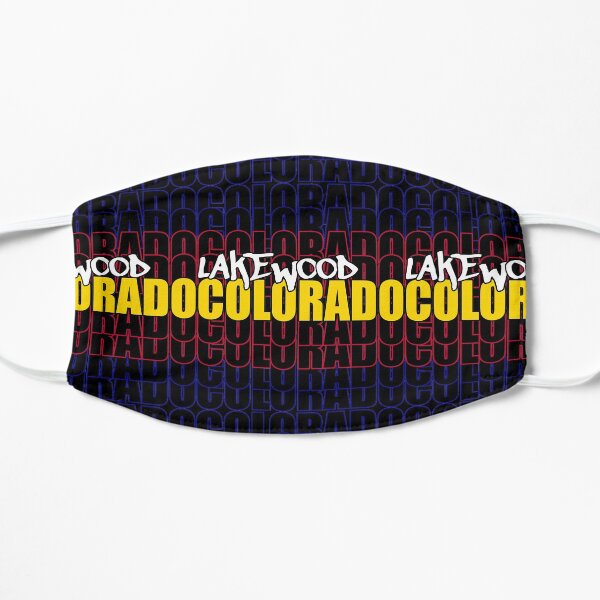 Lakewood Colorado State Flag Typography Flat Mask