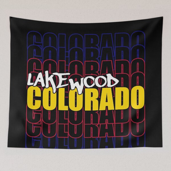 Item preview, Lakewood Colorado State Flag Typography designed and sold by that5280lady.