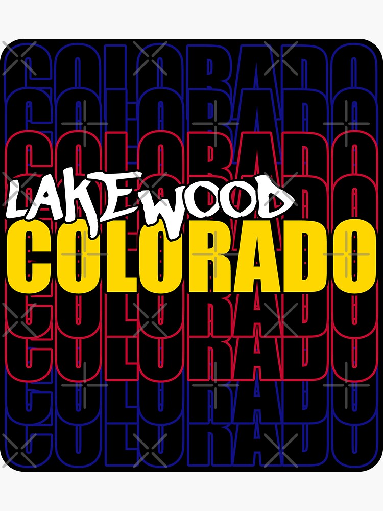 Lakewood Colorado State Flag Typography by that5280lady