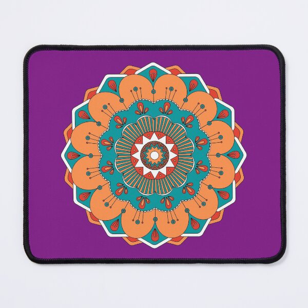 Item preview, Mandala in Orange, Turquoise and Red designed and sold by Coralgb.