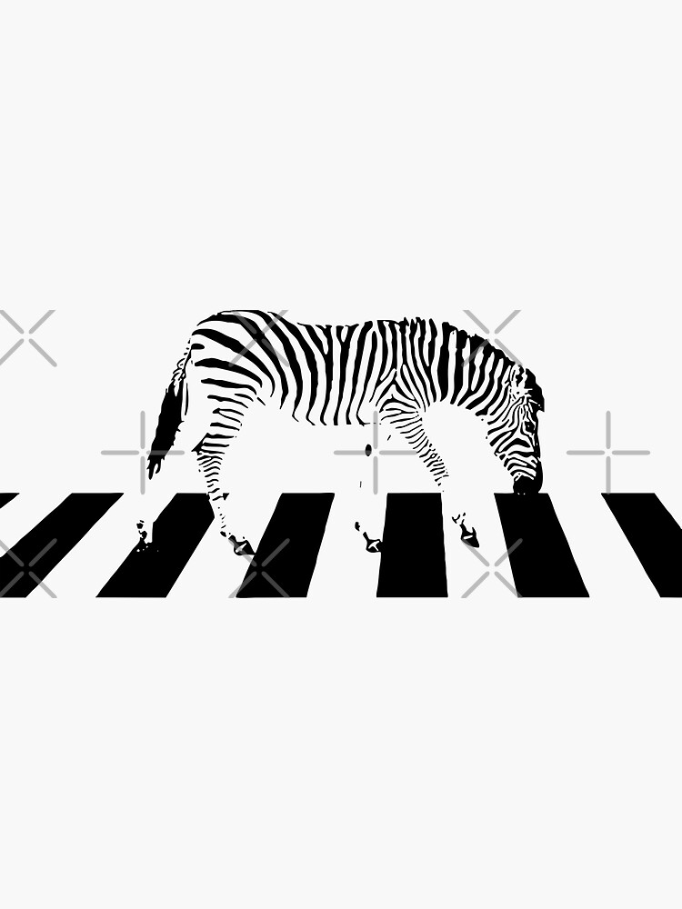 "Zebra Crossing" Sticker for Sale by kernowerno Redbubble