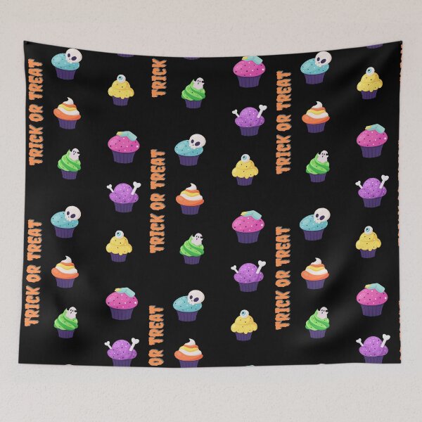 Item preview, Trick Or Treat Cute But Creepy Funny Halloween Cupcake Pack designed and sold by Vibbin4Life33.