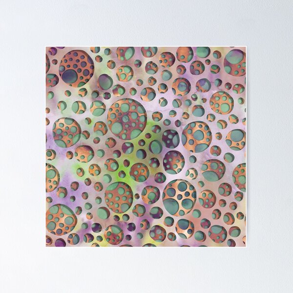 Item preview, Colorful bubbles watercolor imaginary print designed and sold by likapix.