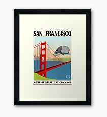 Star Trek - Reiseplakat (San Francisco) Gerahmtes Wandbild