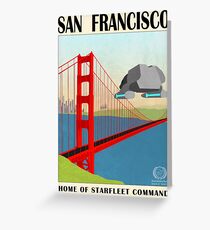 Star Trek - Reiseplakat (San Francisco) Grußkarte