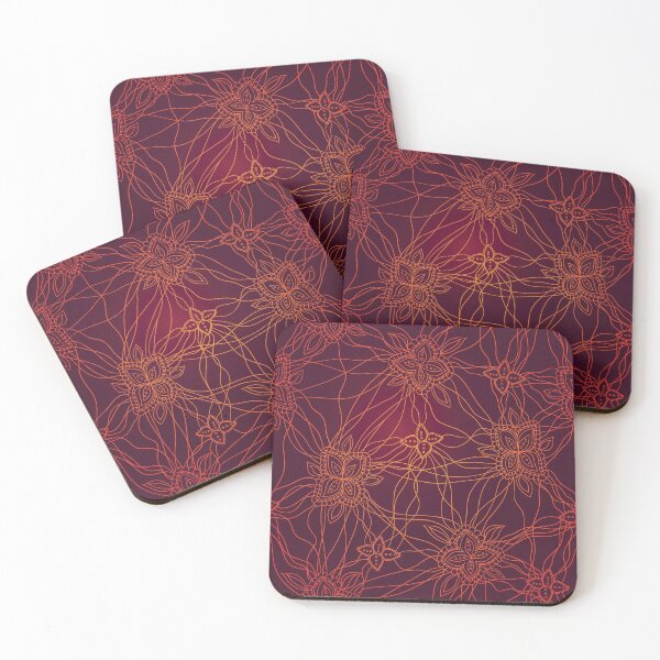 Item preview, Abstract dark red decorative pattern designed and sold by JoyColorLove.