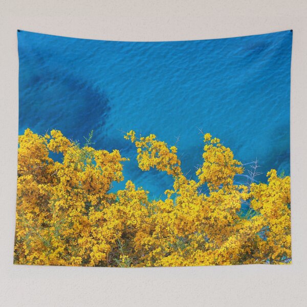 Item preview, Tree of yellow flowers over the sea designed and sold by RafaelLima7.