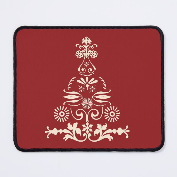 Item preview, Vintage Red Christmas Tree Scandinavian Hygge Folk Art Aesthetic designed and sold by retroyule.