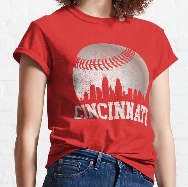 Throwback Cincinnati Baseball T-shirt Vintage-style Reds 