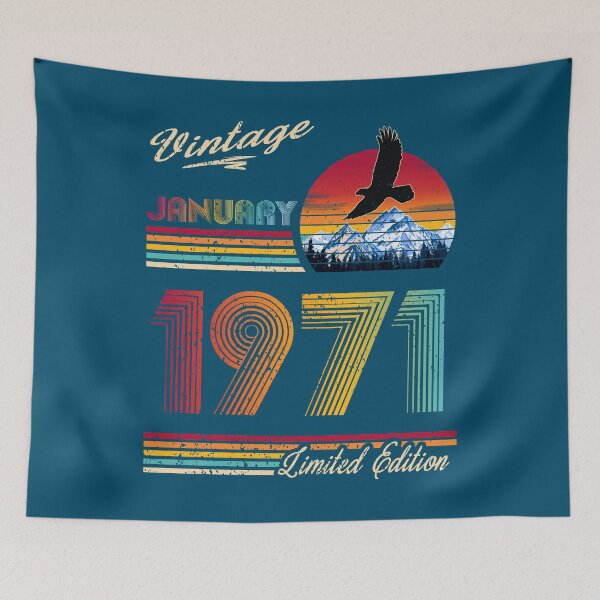 Item preview, January 1971 Birthday designed and sold by GreenSplash.