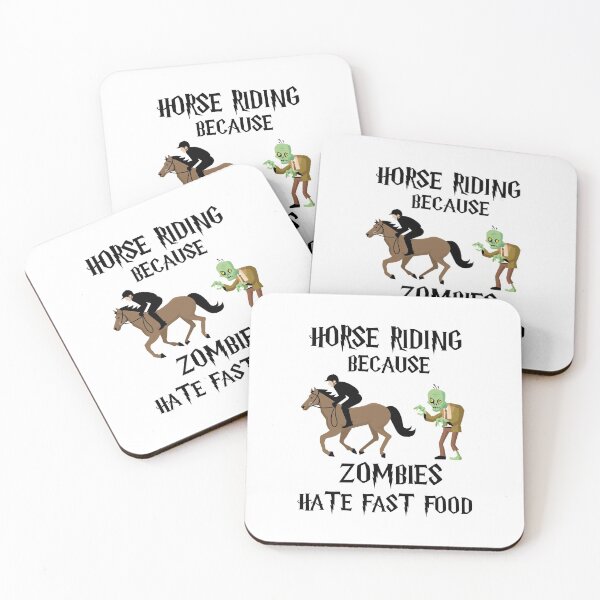Item preview, Horse Riding Because Zombies Hate Fast Food designed and sold by imaneless.
