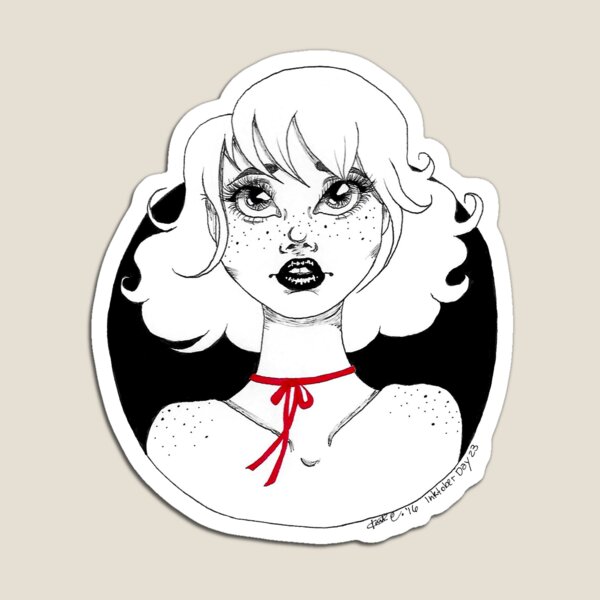 The Red Ribbon- Inktober 2016 Magnet