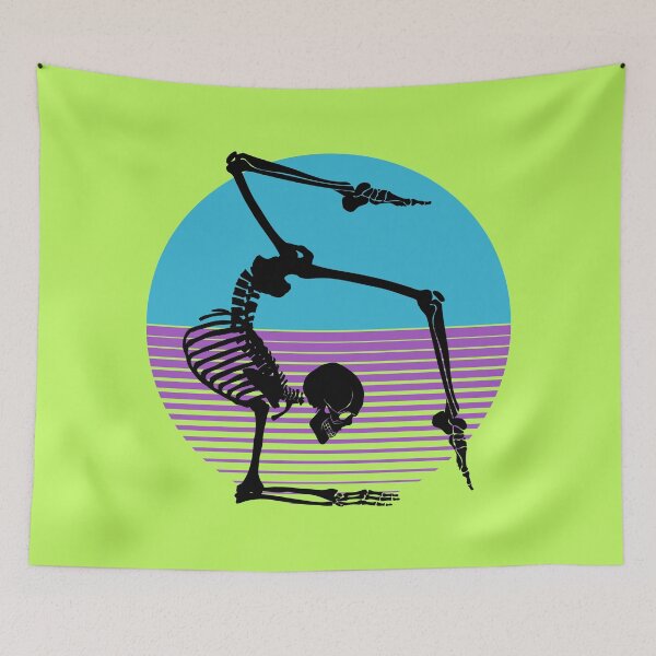 Item preview, Funny Meditating Skeleton Yoga Sunset, Halloween, meditation, Zen | designed and sold by Boom-llqb.