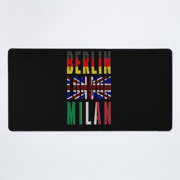 Berlin - London - Milan Desk Mat