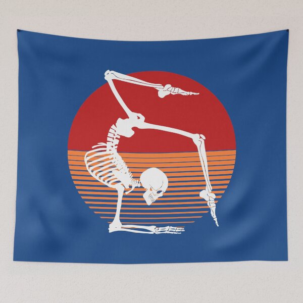 Item preview, Funny Meditating Skeleton Yoga Sunset, Halloween, meditation, Zen | designed and sold by Boom-llqb.
