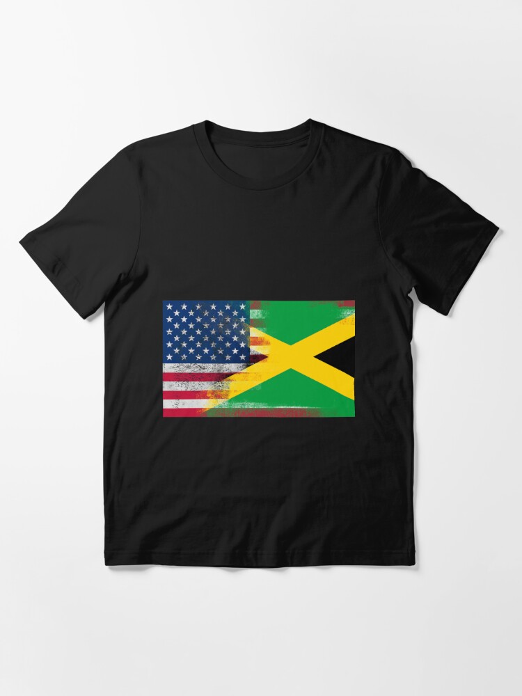 Jamaican American Half Jamaica Half America Flag T Shirt For Sale By Ozziwar Redbubble 1548