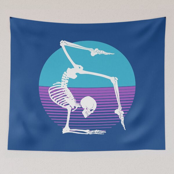 Item preview, Funny Meditating Skeleton Yoga Sunset, Halloween, meditation, Zen | designed and sold by Boom-llqb.