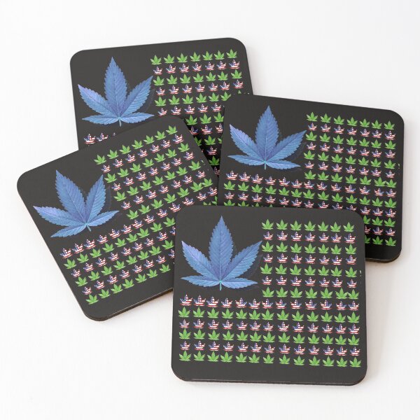 Aperçu de l'œuvre drapeau de chanvre bleu créée et vendue par CannaGranny™ .