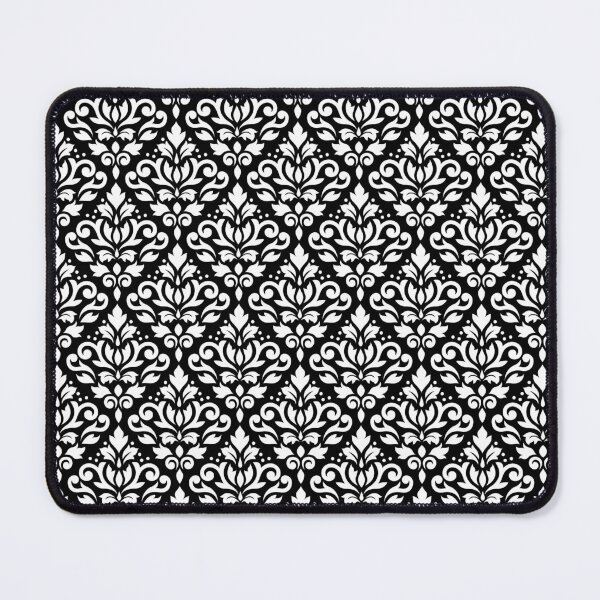 Item preview, Scroll Damask Pattern White on Black designed and sold by NataliePaskell.
