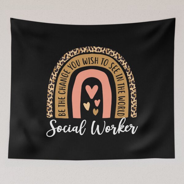 Item preview, Social Worker Leopard Rainbow Funny Work Love designed and sold by Best Designer.