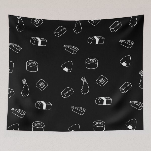 Item preview, cool seafood sushi roll shrimp rice pati pattern  designed and sold by Harshler-Art.
