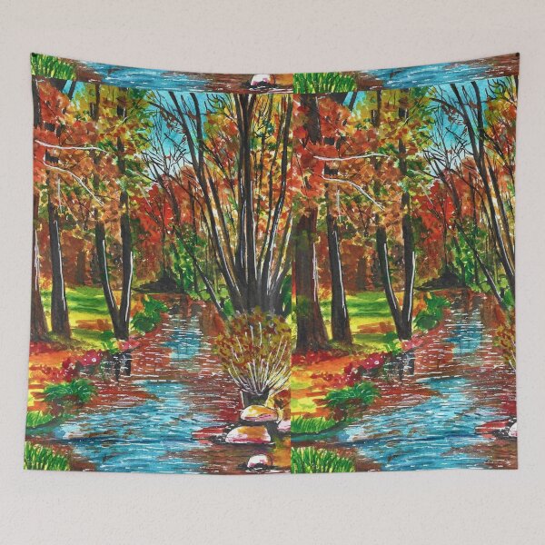 Item preview, autumn landscape designed and sold by Blissful Brushes.