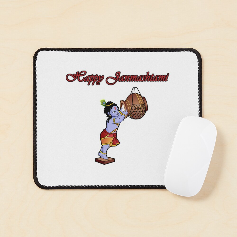 Happy janmashtami - lord krishana hand drawn Vector Image