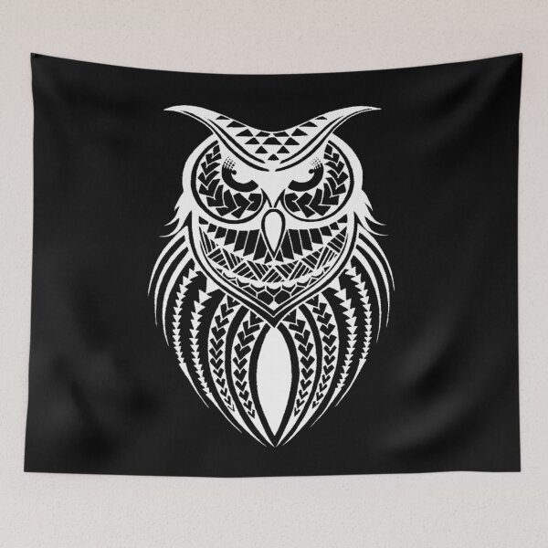 Item preview, Polynesian tribal owl designed and sold by attracdionz.