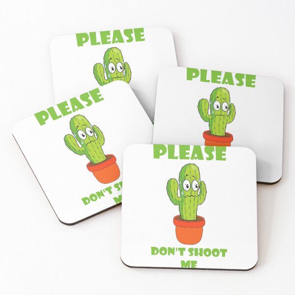 Item preview, Please Don't Shoot Me Scared Cactus designed and sold by MagiqueStickers ⭐⭐⭐⭐⭐.