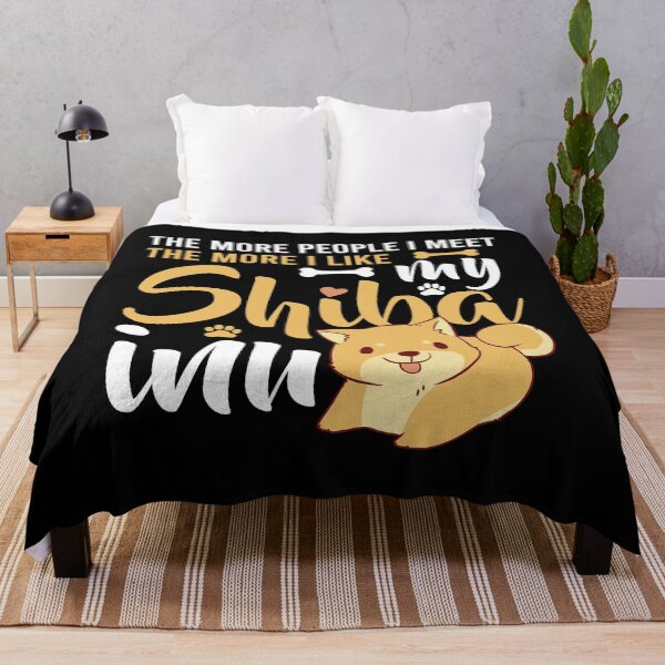 Item preview, THE MORE PEOPLE I MEET THE MORE I LIKE MY SHIBA INU COLLECTION designed and sold by JRM Tees & More Store.
