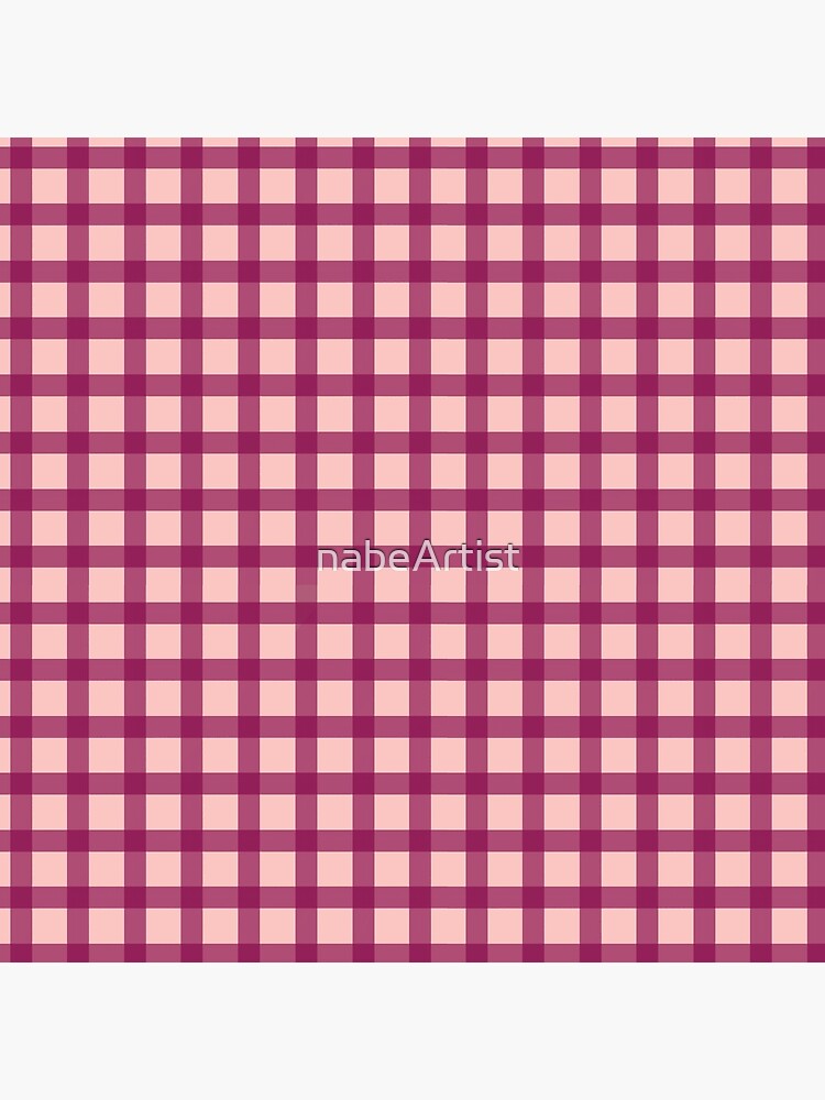 Thumbnail 4 of 4, Pillow, Gingham Pattern - Pantone Fall-Winter 2021/2022 - Fuchsia Fedora & Pale Rosetta Pink designed and sold by nabeArtist.