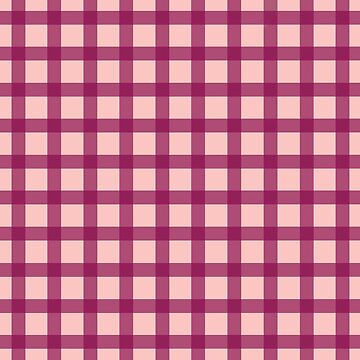 Artwork thumbnail, Gingham Pattern - Pantone Fall-Winter 2021/2022 - Fuchsia Fedora & Pale Rosetta Pink by nabeArtist