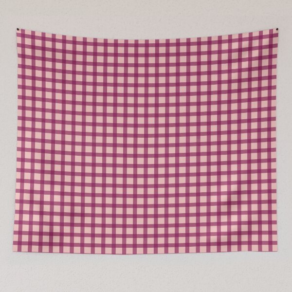 Item preview, Gingham Pattern - Pantone Fall-Winter 2021/2022 - Fuchsia Fedora & Pale Rosetta Pink designed and sold by nabeArtist.