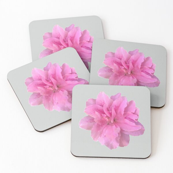 Item preview, Pink Azalea Close-up on Soft Sage Green Background designed and sold by InalterataArt.