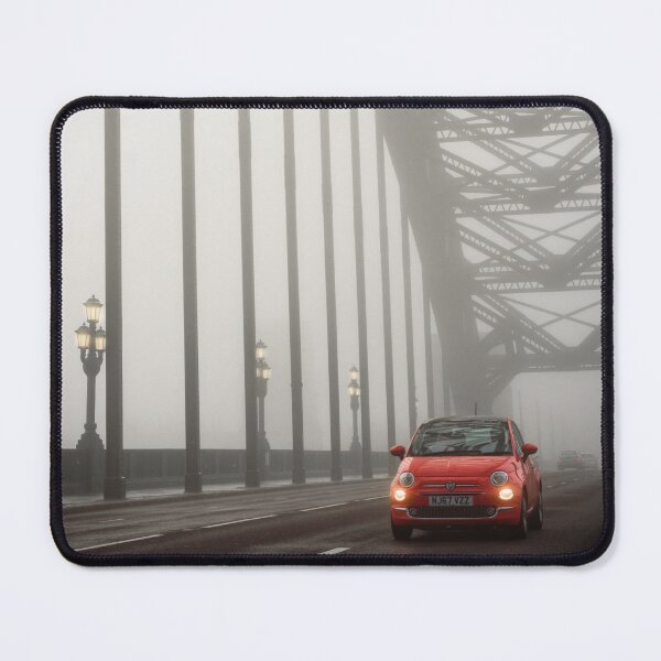 Item preview, Red Fiat 500 on Tyne Bridge on a Misty Morning designed and sold by Ryan Ten.