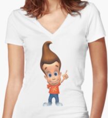 Jimmy Neutron Women's Fitted V-Neck T-Shirt