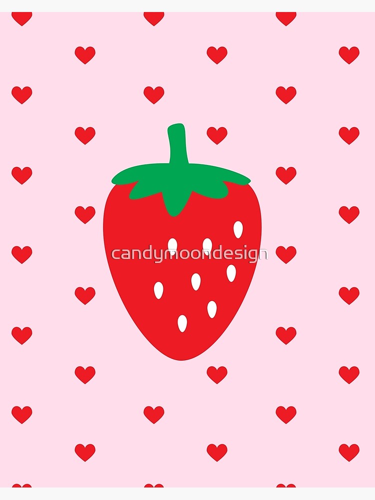 Strawberries Pink Berries Kawaii Sticker for Sale by candymoondesign